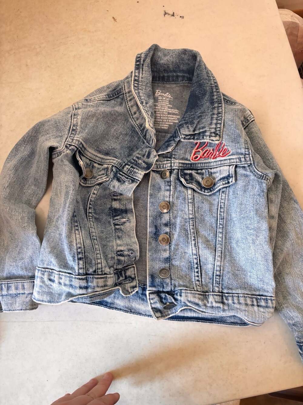Barbie Girls Acid Wash Denim Jean Jacket Girl Revolution Size XS 4-5